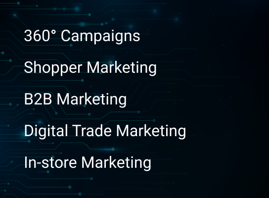 360 Campaigns, Shopper Marketing, B2B Marketing, Digital Trade Marketing, In-store Marketing